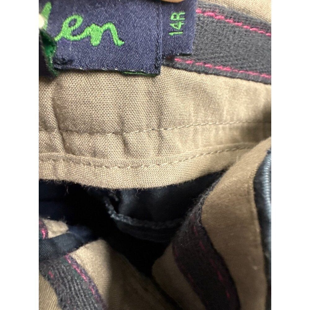 Boden Womens Pants chinos Blue UK 14 US 10 Bootcut Leg Stretch Flat Front NWT - Picture 3 of 16